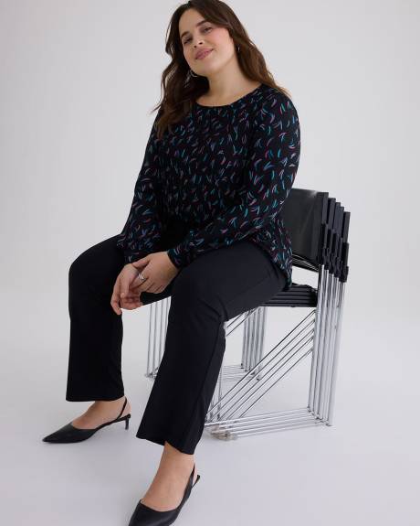 Responsible, Pleated A-Line Blouse