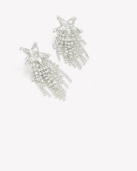 Statement Star Earrings with Rhinestones