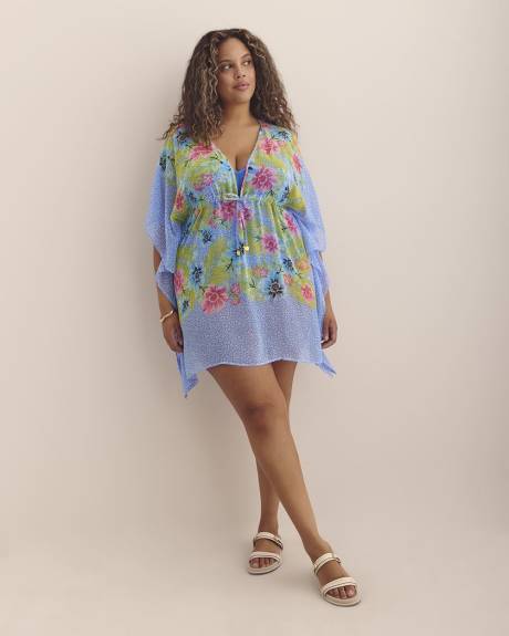 Caftan bleu fleuri - Bleu by Rod Beattie