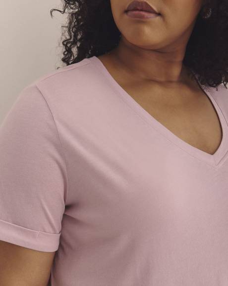 T-shirt col en V, coupe boyfriend - Essentiels PENN.