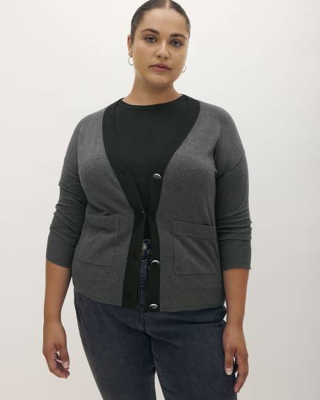 Cardigan avec poches, tissu responsable - Addition Elle