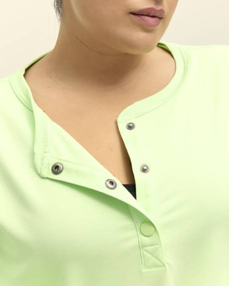 French Terry Henley Pullover Sweatshirt - Active Zone