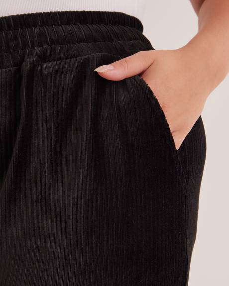 Ribbed Velvet Wide-Leg Pant - Active Zone