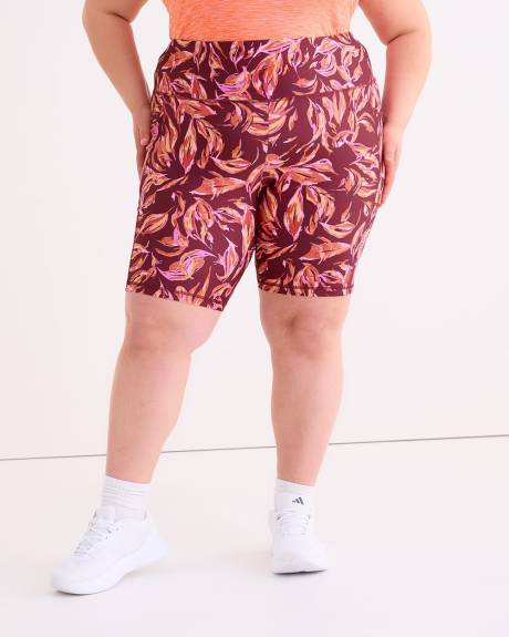 Printed Bike Short with Pockets - Active Zone