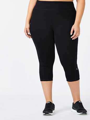 Plus size sales cotton capri leggings