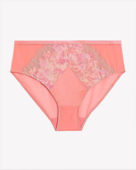 Culotte échancrée en satin avec broderie - Déesse Collection