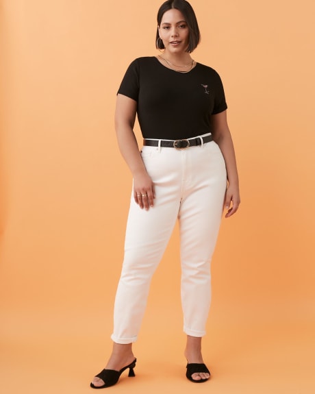 Responsible Printed Crew Neck T-Shirt, Modern-Fit - Addition Elle