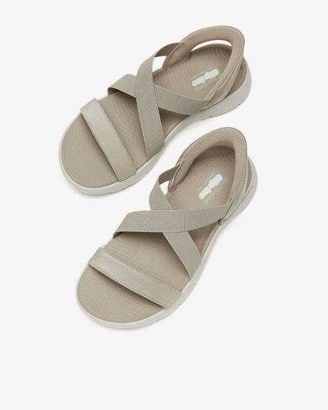 Wide Width, Go Walk Slip-In Quarter Strap Sandal - Skechers