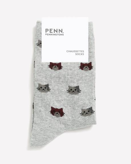 Chaussettes à motif de chats