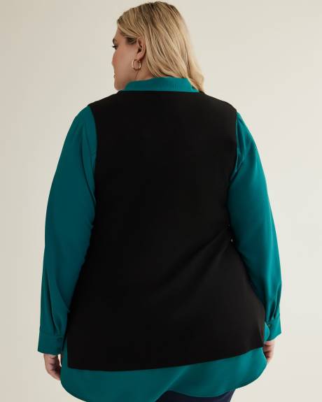 Black Knit Sweater Vest with Open Sides