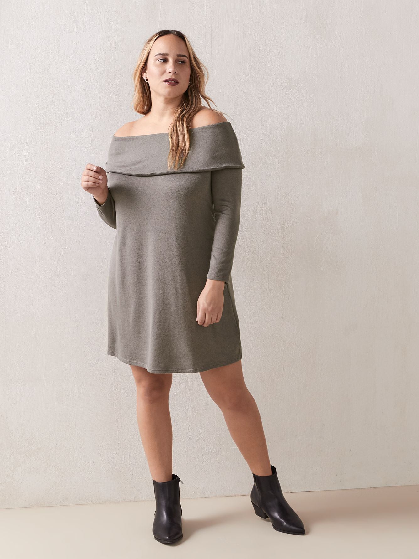 ALine Jersey Dress, Solid Colour Love & Legend Penningtons