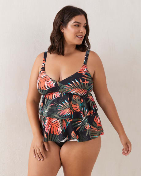 Printed Tankini With Ruffles - In Every Story