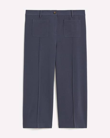 Pantalon de ville écourté à jambe large