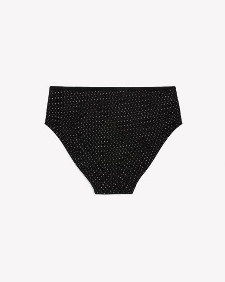 Black Double-Dot Print High-Cut Brief - ti Voglio