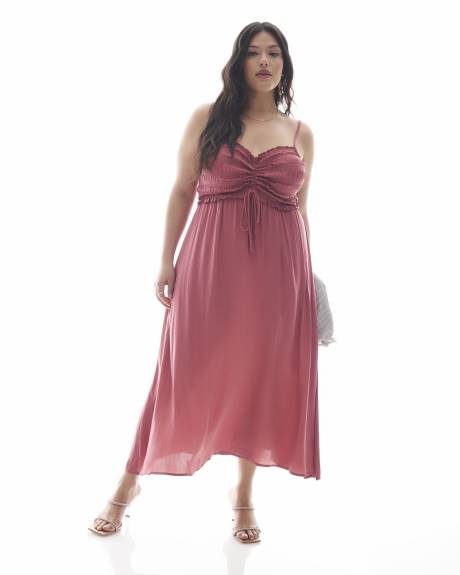 Satin Sleeveless Maxi Dress - Addition Elle