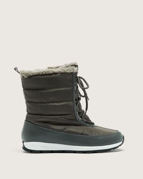 Extra-Wide-Width, Lace-Up Puffer Winter Boot