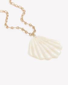 Long Necklace with Seashell Pendant