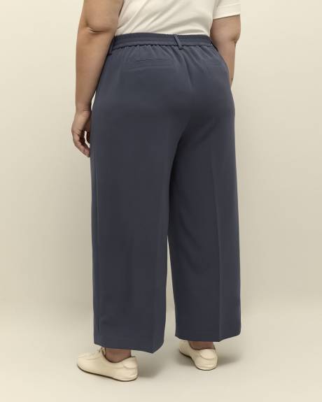 Pantalon de ville écourté à jambe large