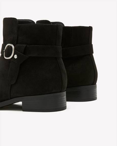 Extra Wide Width, Microsuede Bootie with Foldover Buckle