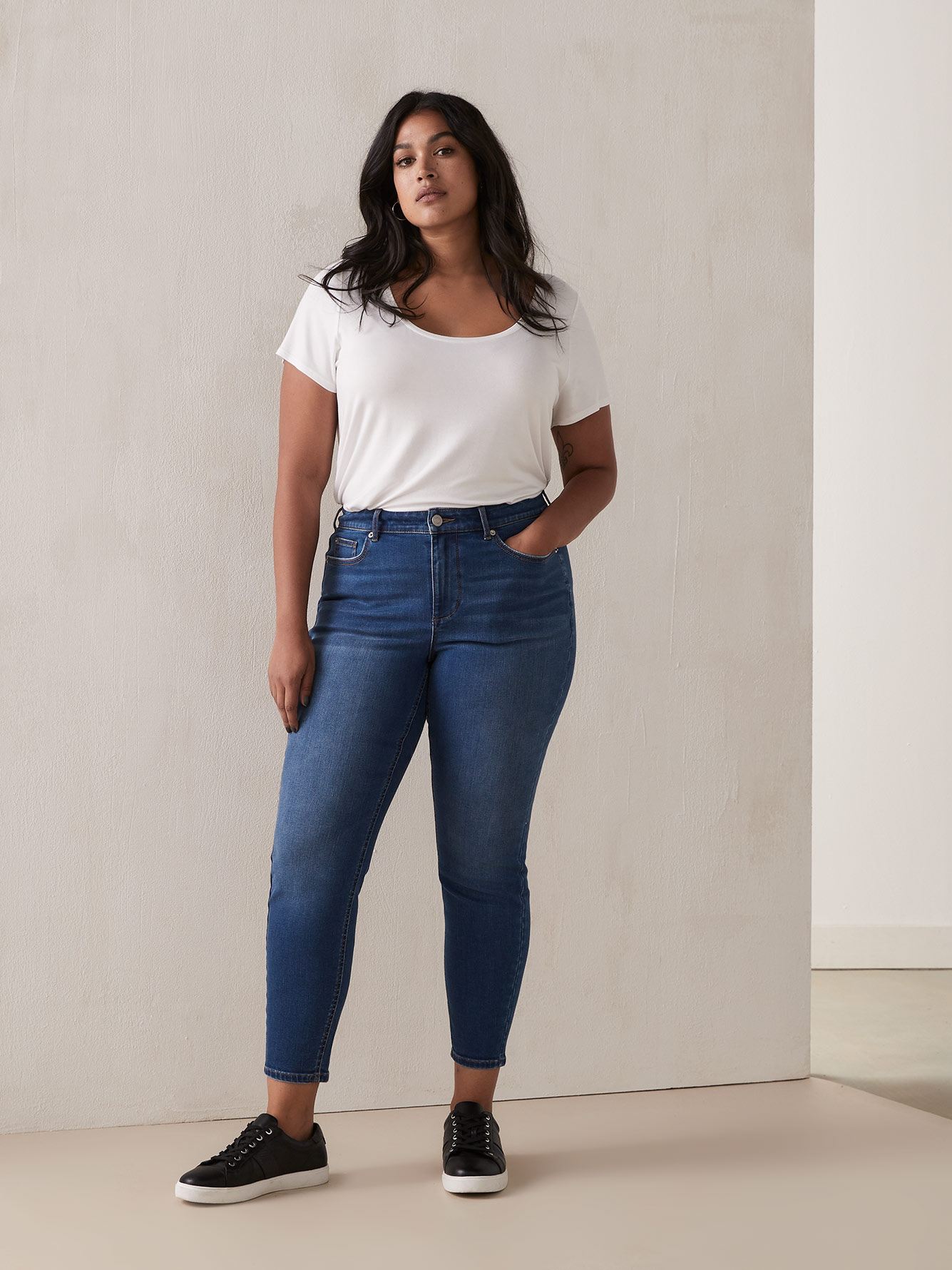 Skinny Medium Wash Jean - Addition Elle | Penningtons