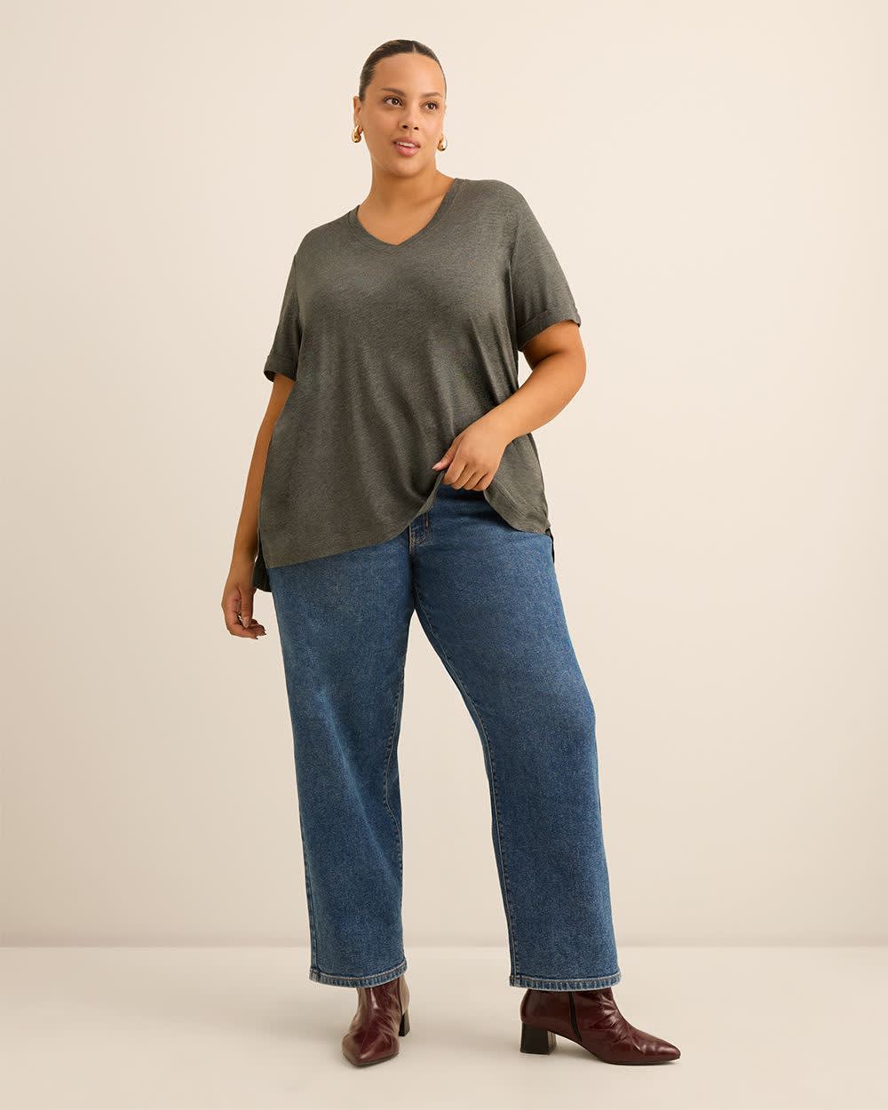 T-shirt coupe boyfriend, tissu responsable - Essentiels PENN. T-shirt coupe boyfriend, tissu responsable - Essentiels PENN.