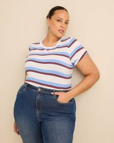 T-shirt &agrave; col rond et manches courtes - Essentiels PENN.