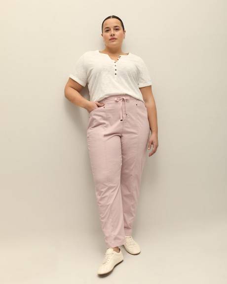 Pantalon à jambe fuselée en coton