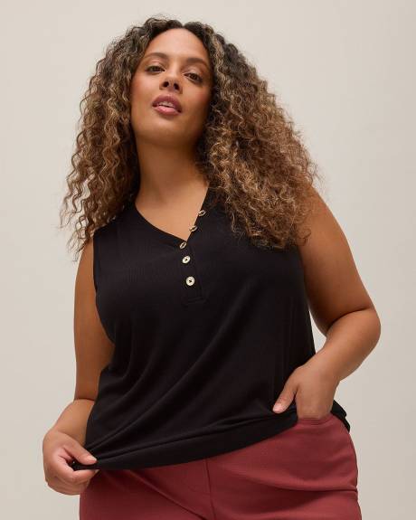 Henley Ribbed Cami - PENN. Essentials