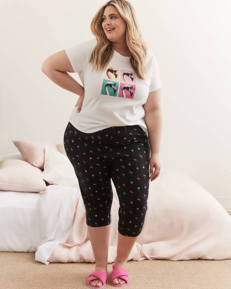 Printed Cotton Pyjama Capri - ti VOGLIO