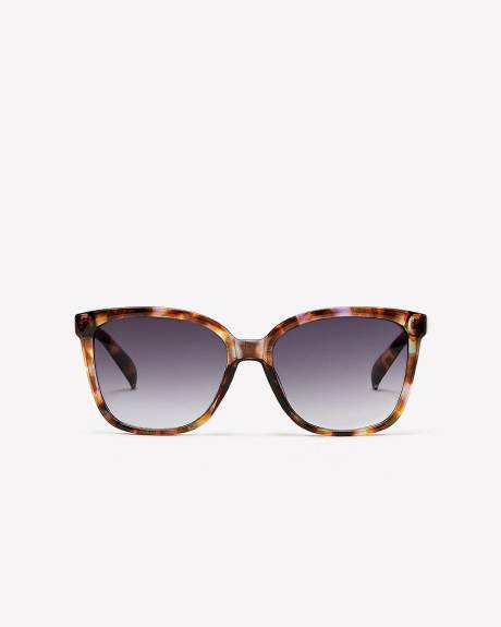 Plastic Butterfly Sunglasses in Purple Tortoise