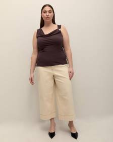 High-Waisted Ultra Wide-Leg Cropped Sailor Jeans - Addition Elle
