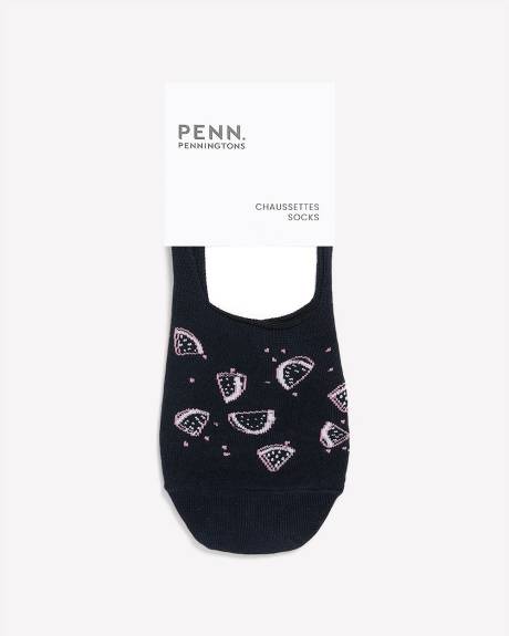 Navy Watermelon Sneaker Socks