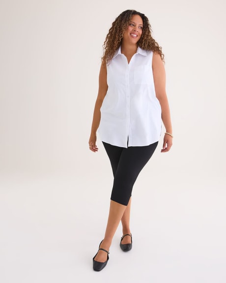 Women's Plus Size Printed Leggings Black/Multi One Size Fits Most Plus -  White Mark