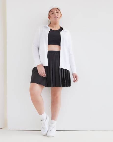 Jupe-short plissée extensible, tissu responsable - Active Zone