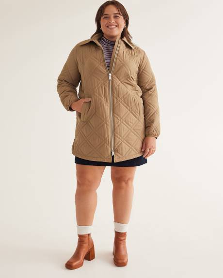 Responsible, Quilted High-Low Jacket