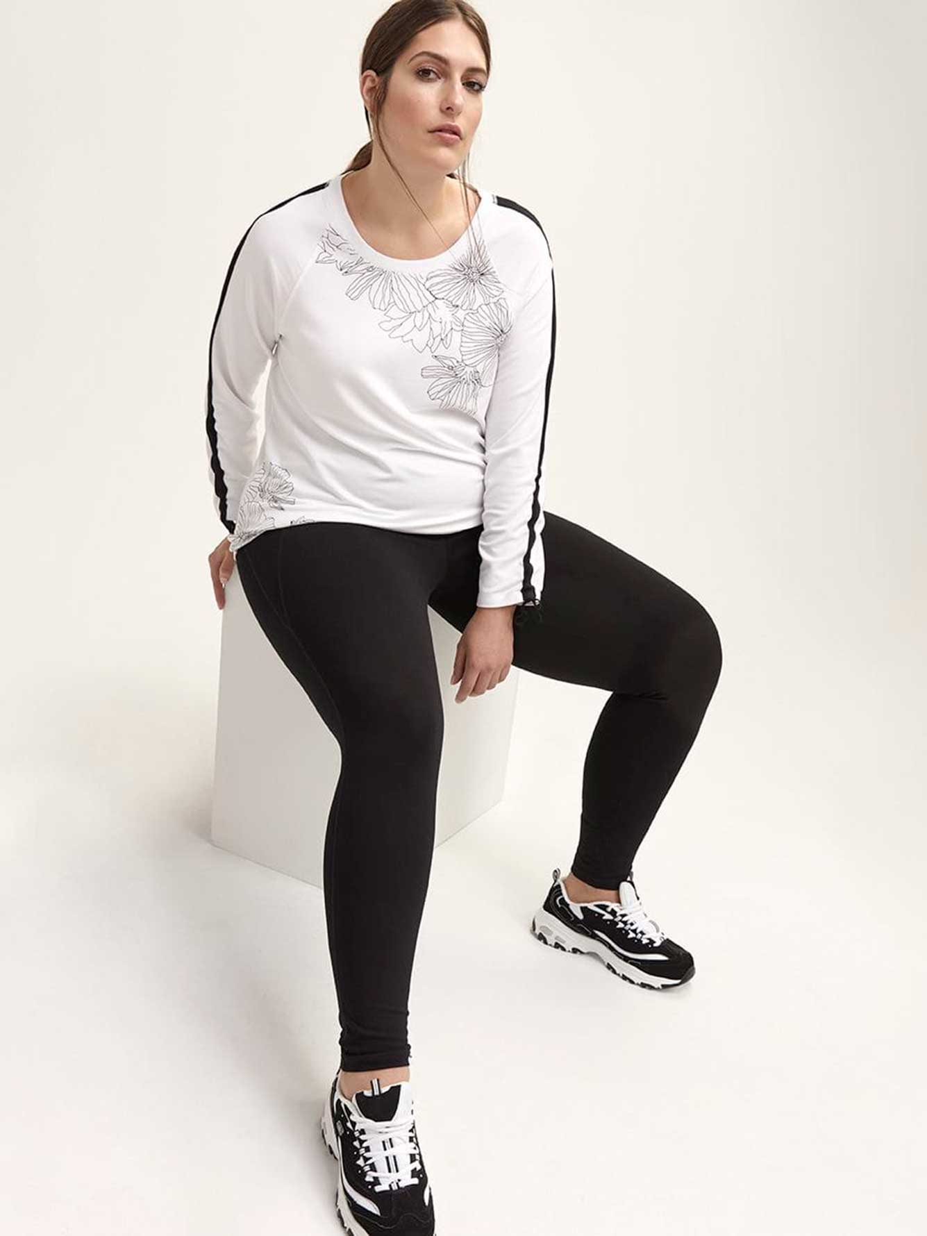 Petite Plus Size Fit Solution Black Leggings ActiveZone Penningtons
