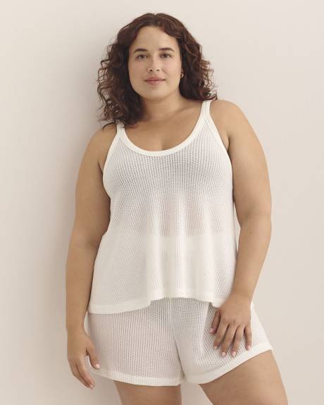 White Crocheted Cover-Up Cami