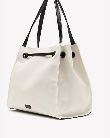 Black and White Canvas Tote Bag