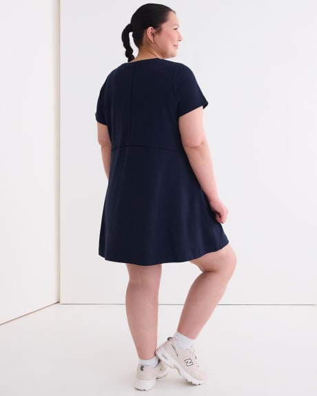 French Terry Fit and Flare Dress - Active Zone