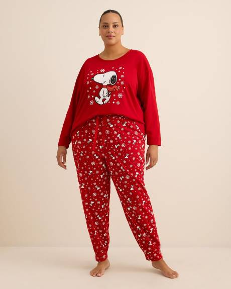 Red Snoopy Pyjama Jogger Pant - ti Voglio Red Snoopy Pyjama Jogger Pant - ti Voglio