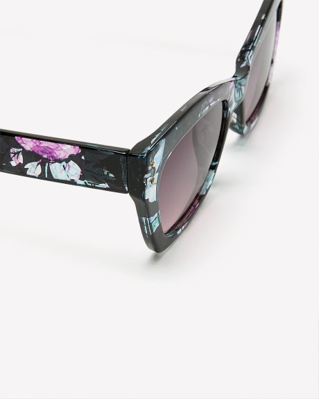 Floral Plastic Sunglasses