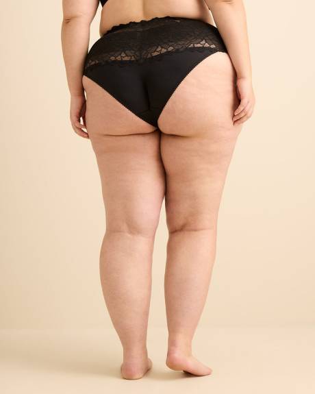 Culotte classique avec taille en dentelle - Déesse Collection