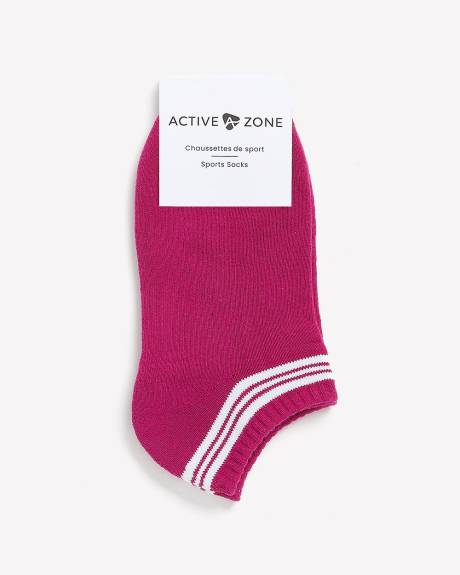 Ankle Socks with Striped Border - Active Zone