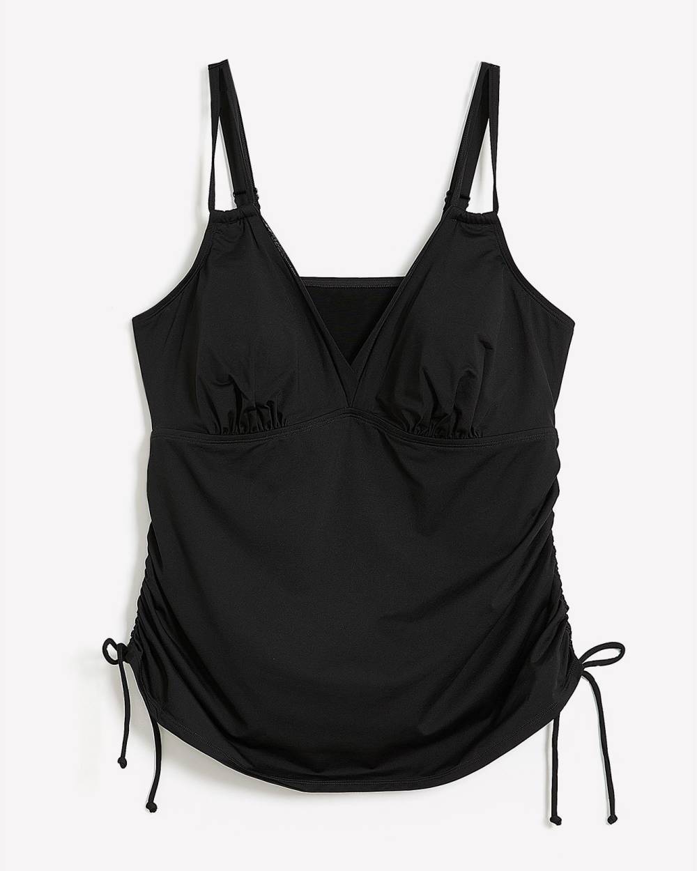 Black Triangle Tankini Top with Adjustable Sides Penningtons