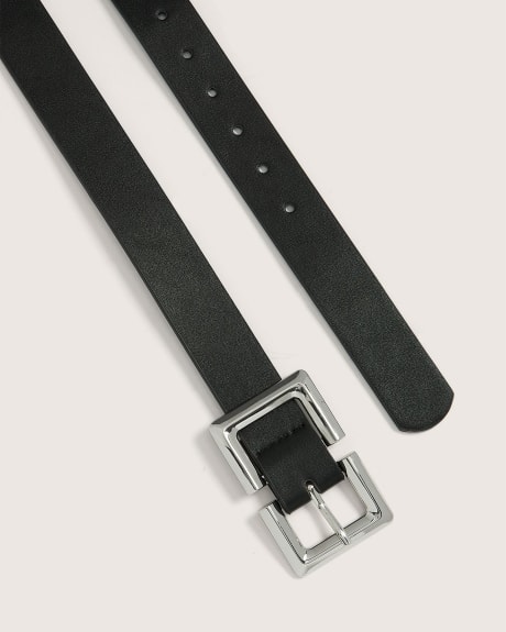 Belt with Double Square Buckle
