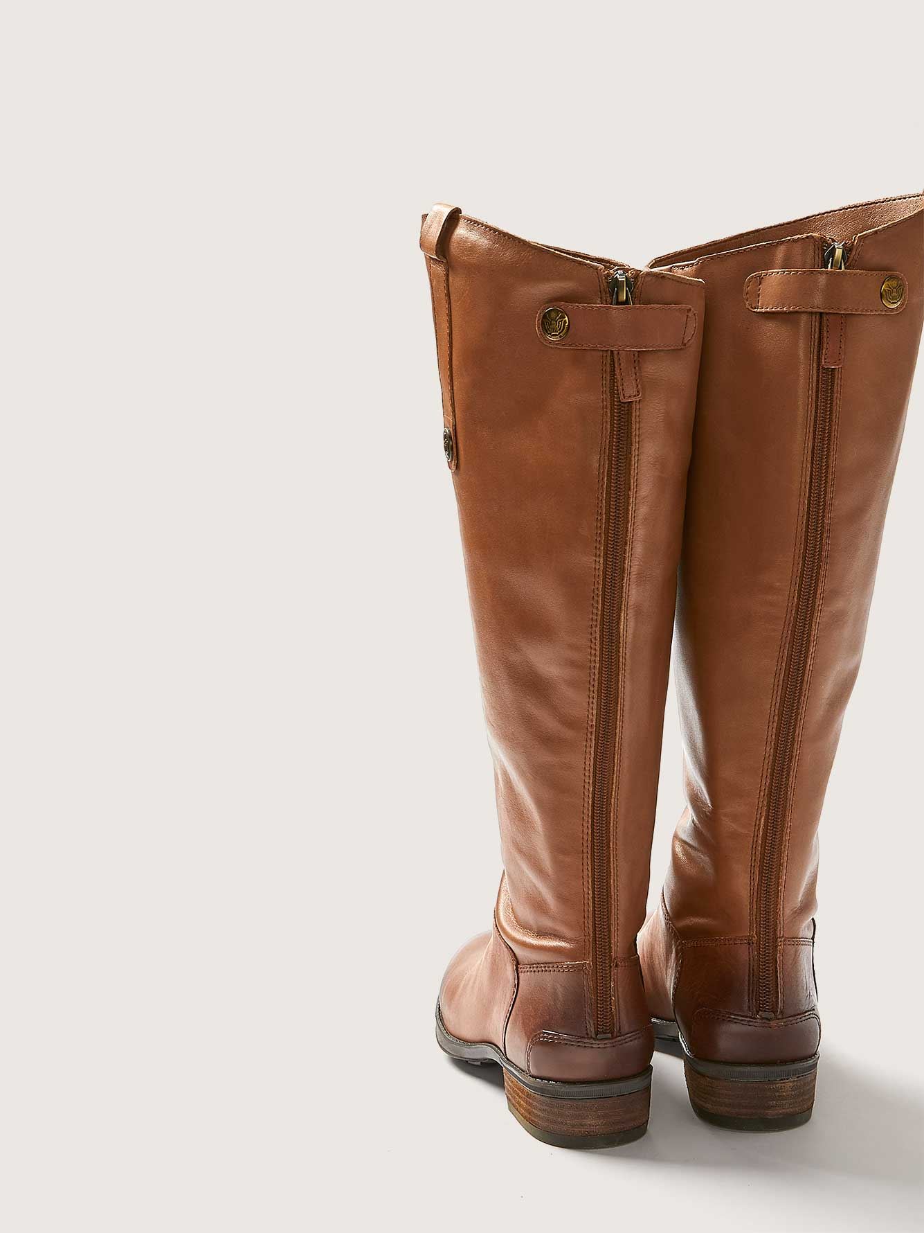 Wide Penny Leather Riding Boot - Sam 