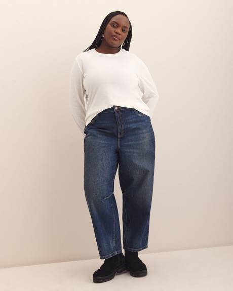 T-shirt à manches longues et col rond - Addition Elle - Essentiels PENN.