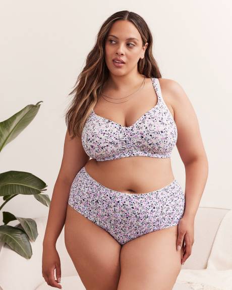Soutien-gorge contour en microfibre à motif de fruits avec feuilles, sans armatures - ti Voglio