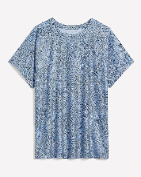 Printed Short-Sleeve Crew Neck T-Shirt - Active Zone