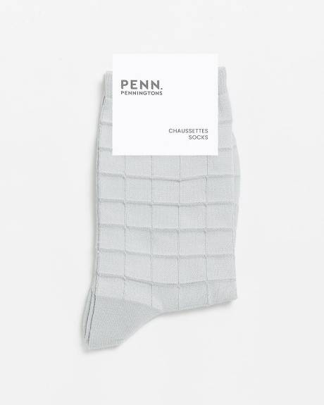 Chaussettes à texture quadrillée